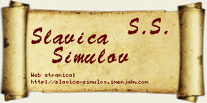 Slavica Simulov vizit kartica
